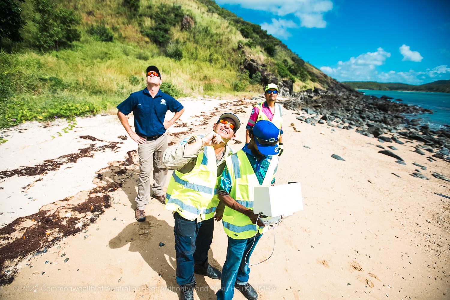 Yuku Baju TUMRA flying a drone - Australia - Commonwealth of Australia (Reef Authority)