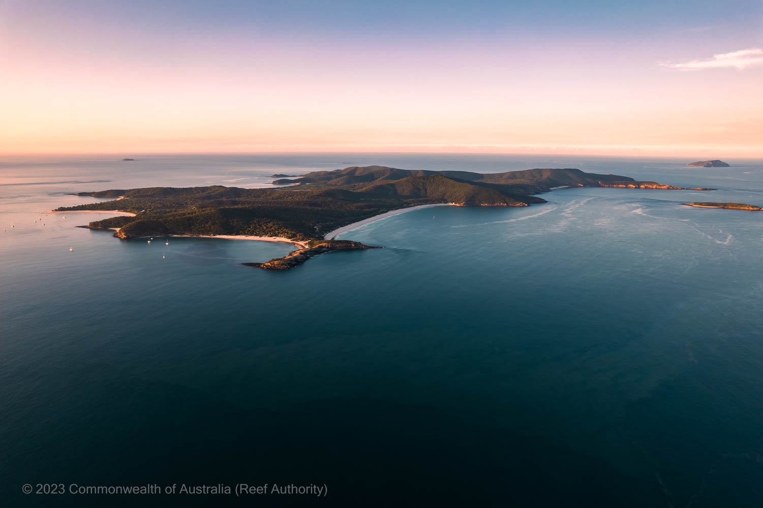 Aerial Island image on the Great Barrier, Queensland, Australia