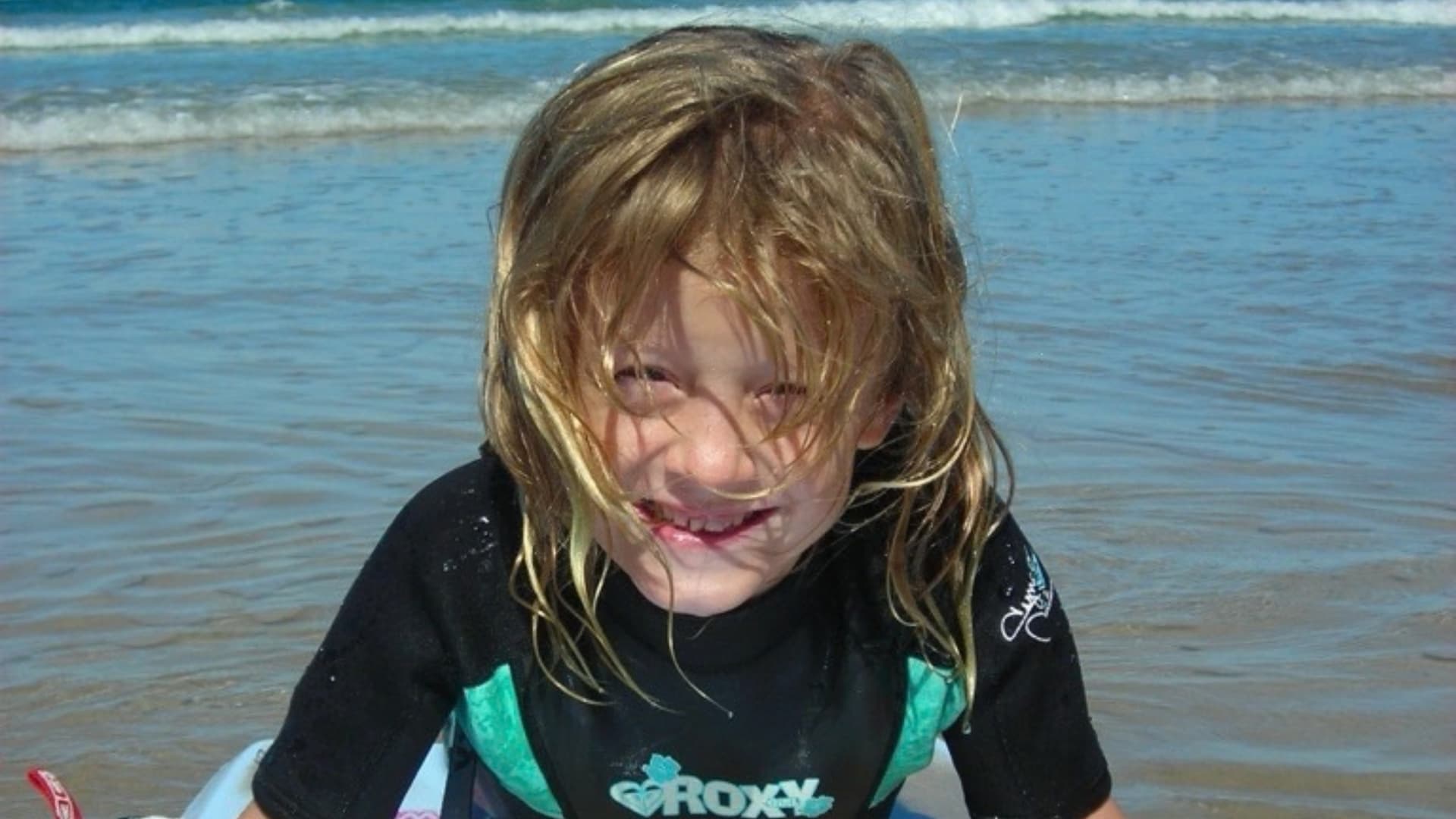 Young girl on a boogeyboard