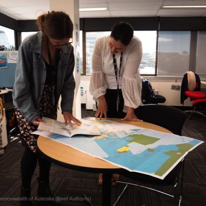 Staff reviewing the zoning maps - Commonwealth of Australia (Reef Authority)