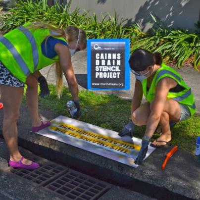 Educating public through Cairns Drain Stencil Project