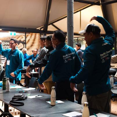 Pacific Coral Reef Collective at Green Island in Cairns learning about crown-of-thorns starfish and reef restoration activities