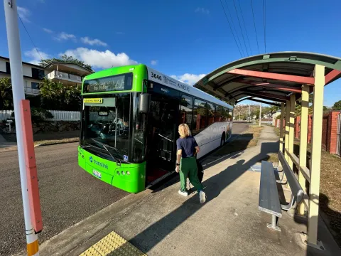 Reef Authority staff catching bus to work