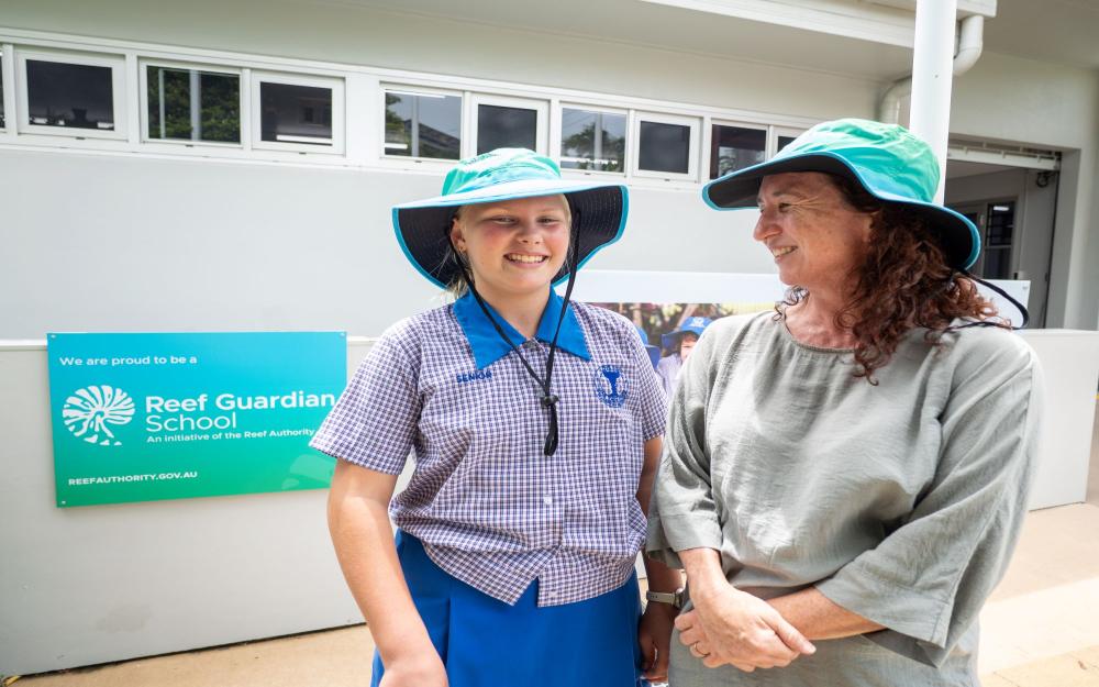 Lucy McLennan with Mrs de Jongh from St Joseph's Catholic School